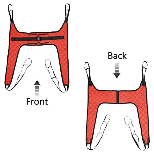 Lift Sling, Commode Patient Lift Slings Medical Transfer Sling for Patients Shower Bath, Large Toileting Sling, Lift Sling for Elderly Bariatric, Divided U Slings,XL - size: X-Large