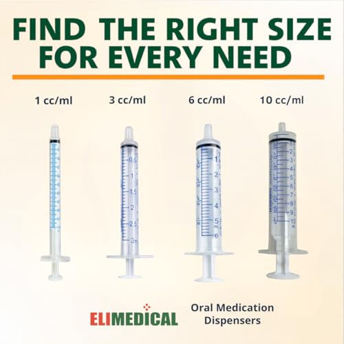 5ml Oral Syringe, Slip Tip, Without Needle, for Medication or Liquid Dispension, 5cc (5ml), 100 per Box, Clear, 05PC