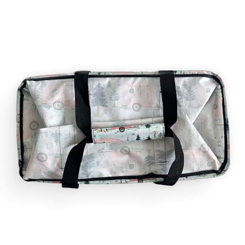 Large Collapsible Tote - color: Pink Campers
