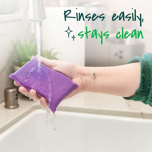 Scotch-Brite Dobie Stay Clean Scrubbers, Non-Scratch Dual-Sided Dish Sponges with Absorbent Cloth Side, Odor Resistant Scrubbing Pads for Dishes and Household Cleaning, 8-Pack - size: 8 Pads
