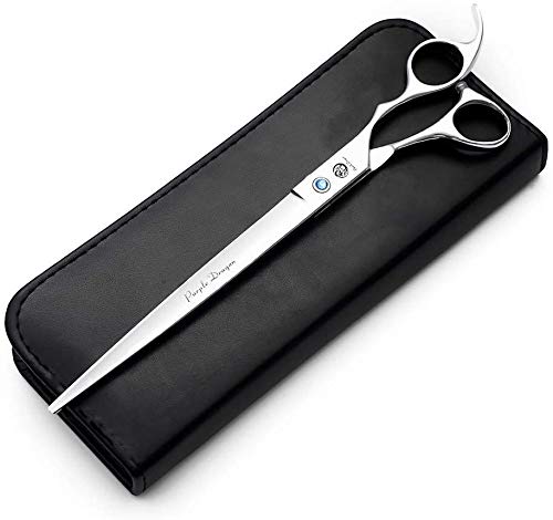 Purple Dragon 9" Sharp Edge Hair Cutting Shears | Includes Bag, 440C stainless steel, Pet/Puppy/Cat Grooming Scissors, Perfect for Barber or Dog Groomer - size: 9 inch