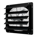 24" Wall Mounted Shutter Exhaust Fan, 3500 CFM 1500 RPM High Speed Aluminum Vent Fan, Automatic Exhaust Fans, Low Noise for Garage/Attic/Greenhouse/Shed - color: Black, size: 24 Inch