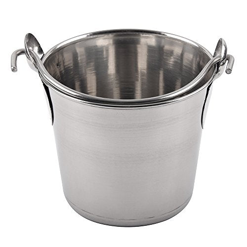 Lindy's 1-Quart Stainless Steel Bucket, Durable Seamless Bucket for Many Home Tasks, Carry Water or Milk, Fill with Food, Use as a Flower Pot, Cleaning Bucket, Table Centerpiece and Much More - size: 1 quart
