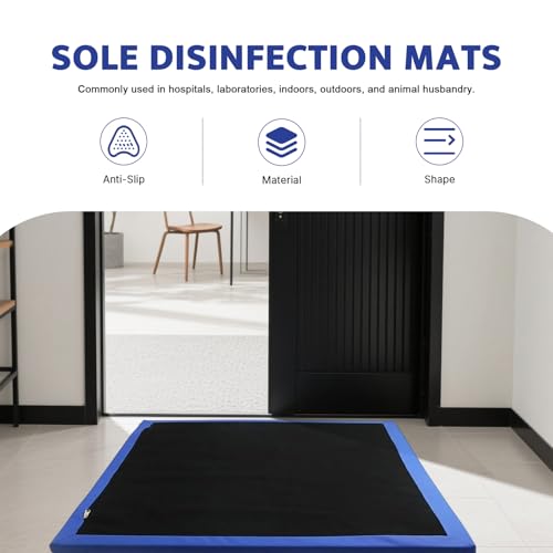 Shoe Soles Disinfecting Floor Mats - Sponge Entrance Mat, Shoe Sanitizer Mat for Hospital, Laboratory, Indoor/Outdoor Use (60x90cm) - size: 60x90cm