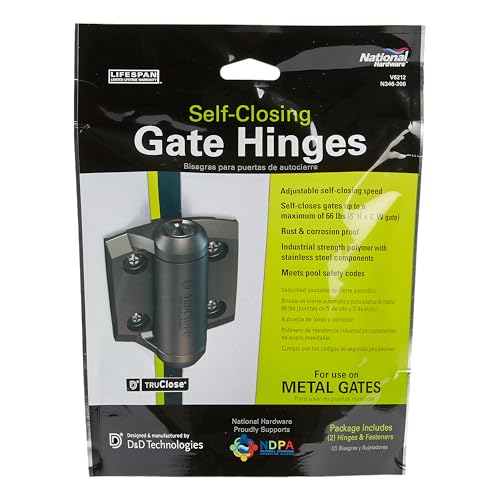 National Hardware TruClose Narrow Spring Hinge, 3-13/16" x 2-1/2", 2-Pack - style: Updated Packaging