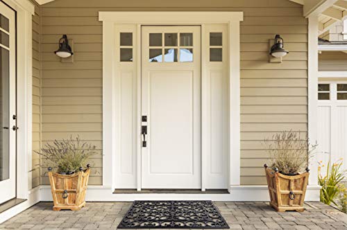 DII Rubber Doormats Collection All Weather, 18x30, Natural Wrought Iron - color: Natural Wrought Iron, size: 1'6" x 2'6" (Rectangular)