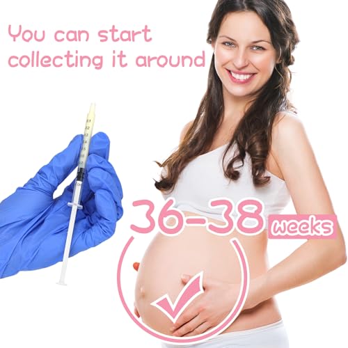 Trelaco 100 Sets 1 Ml Breast Milk Syringes No Needle Colostrum | Sterile Sealed with Caps and Cup, Baby Name Labels, Needle-free Harvesting for Storing Freezing Milk, For Postpartum Moms - size: 1 ml
