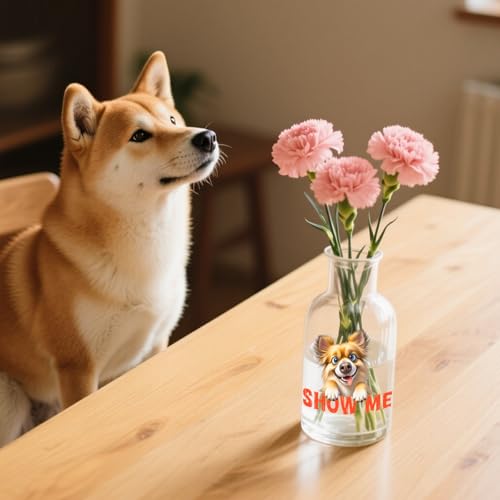 GLOBLELAND 18 Sheets Funny Dog Texts Rub on Transfers Sticker for Crafts 3.9x3.6inch Crazy Animals UV DTF Cup Wraps Decals Stickers Cute Dog Paw Prints Transfer Decal for Glass Bottle Decors - style: Funny Dog