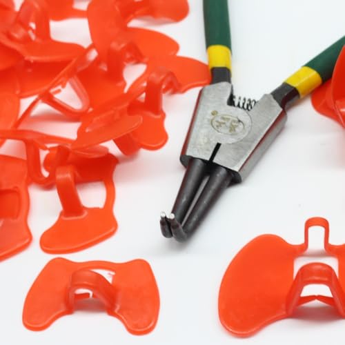 Pinless Peepers for Chickens, 25 Pcs Anti-Pecking Goggles with Pliers, Chicken Blinders and Plier Tool, Chicken Glasses Pheasant Poultry Blinders Spectacles (12 Pcs Large and 12 Pcs Middle with Plier) - size: 12 Pcs Large and 12 Pcs Middle with Plier