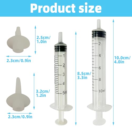 Kitten Nipples for Feeding Puppy Bottle with Nipple and Syringe | Kitten Nursing Syringe Set 10 pcs Newborn Pet Nursing Kit for Cat, Dog, Squirrel, Rabbit and Other Small Animals