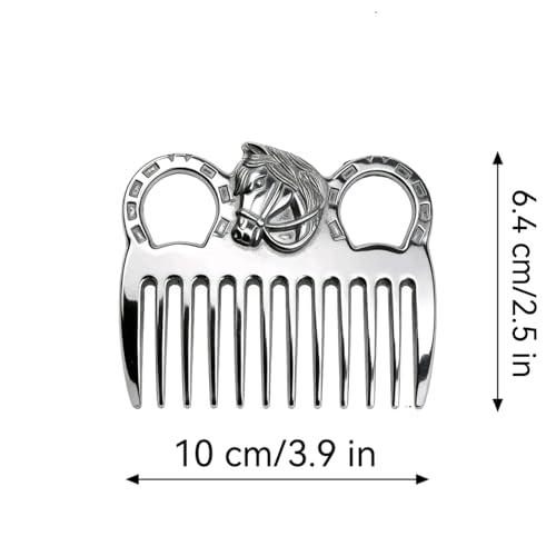 2PCS Horse Comb, Horse Mane and Tail Comb，Portable Aluminum Alloy Horse Comb