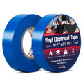 Blue Electrical Tape, Professional Grade Vinyl Wire Insulating | 3/4" x 66 FT 2 Rolls, Waterproof Flame Retardant PVC Electric Tape for Home and Industrial Electrical Repairs, Color Coding - color: Blue
