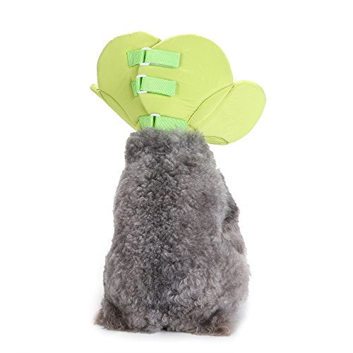 Dog Cone E-Collar Flower Soft Elizabethan Waterproof Grooming Recovery Protective Adjustable Collar for Puppy Small Medium Dogs (L Neck: 13-15in, Green) - color: Green, size: L Neck:13-15in