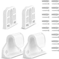 HAMOPY Auto-Lock Retractable Baby Gate Replacement Parts, Original Hardware Set (Including 2 x Latches + 2 x Brackets + 1 x Floor Hook + 1 Set of Screws) Only Fit 55“&71” Auto-Lock Baby Gate(White) - color: Wh-p