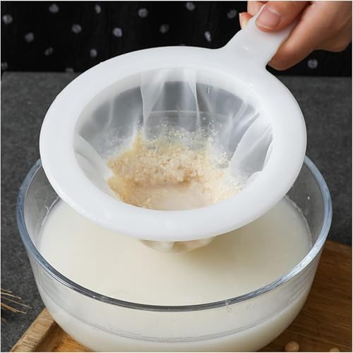 Kitchen Ultra-Fine Nylon Mesh Strainer 10 Inch (100mesh+200mesh+400mesh) | Plastic Sieve Fine Mesh with Handle, Kitchen Tool, For Soy Milk, Coffee, Milk, Yogurt, Juice, Tea Leaf Filter, Honey, Wine - size: 100mesh + 200mesh + 400mesh