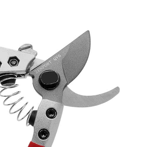 Zenport QV6 Premium Pruning Shear, 6-Inch, Red