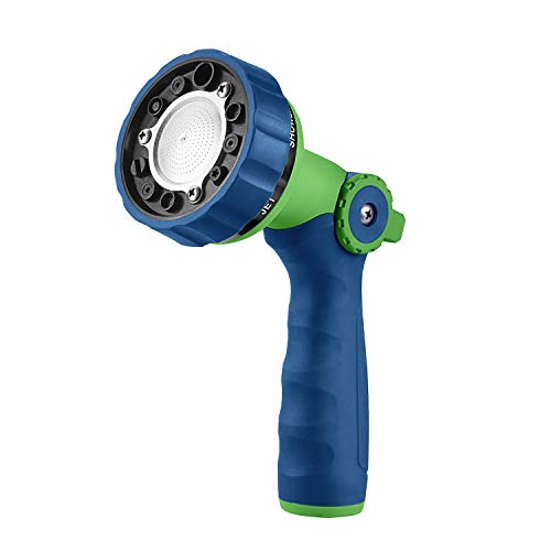 GREEN MOUNT Garden Hose Nozzle, Water Hose Spray Nozzle with Thumb Control On Off Valve for Easy Water Flow Control - color: Blue-green