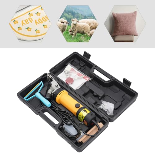 Electric Carpet Trimmer, Professional Shearing Sheep Shears Clippers Machine for Goats Rabbits and Tufting Rugs Farm Livestock Grooming Kit, 14.57 * 3.15 * 3.74in(690W)