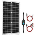 SUNER POWER 12V Solar Panel Kit 30W, High Efficiency 30 Watt Solar Panel + Ultra-Smart 10A MPPT Charge Controller, Solar Battery Trickle Charger Maintainer for Boat Car RV Motorcycle Marine Automotive