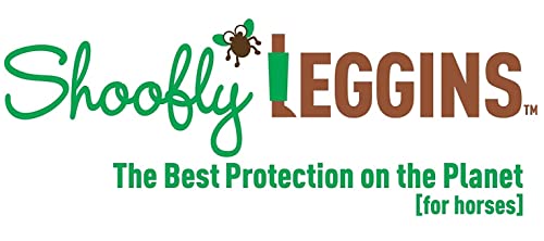 SHOOFLY Horse Leggins, Patented Loose Fitting Boots, Breathable Plastic Mesh (Blue/Mini)