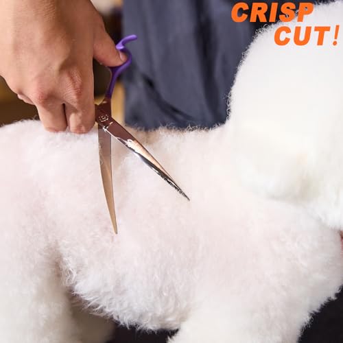 High-end Professional Dog Grooming Curved Scissors Pet Curved Shears 7.5 Inches Extremely Very Sharp Made Of Stainless Steel Alloy By Hand For Dog Cat Groomer - color: 7.5inch Curved Shears