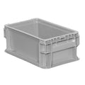 Buckhorn SW120705F101000 Plastic Straight Wall Storage Container Tote, (12-Inch x 7-Inch x 5-Inch), Light Gray - size: 12" x 7" x 5"