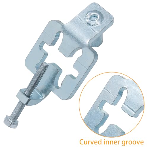 T-Post Gate Hinge with Arched Design, 5/8" Pin Shank Compatible with Metal T Post, Chain Link Gates, Farm & Backyard, 2-Pack