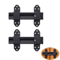 Heavy Duty Slide Bolt Gate Latch,Gate Latch Lock with Padlock Hole,Gate Latch for Wooden Fences, Barn Doors, Sliding & Swing Gates, Outdoor Sheds & Courtyards, Matte Black(2Pack) - color: Black (2Pack)