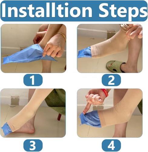 Open Toe Compression Sock Aid for Easy Slide - Slip Stocking Applicator to Help Assist Put On for Elderly, Disabled, Pregnant, 2 Pcs (Blue) - size: 2 Pcs (Blue)
