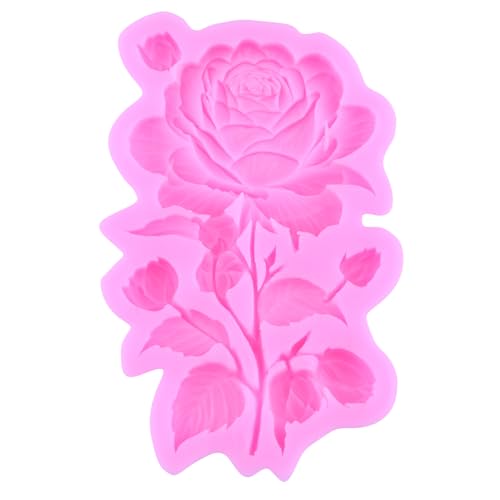 Mujiang Flower Silicone Mold Peony Rose Daisy Flower Fondant Mold Set of 4 | Flower Chocolate Candy Mold Wedding Birthday Cupcake Topper Cake Decorating Polymer Clay Resin Gum Paste - color: Style L