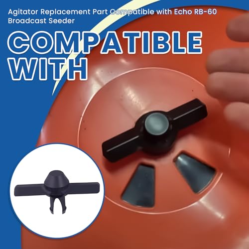 1Pc Agitator Replacement Part,Plastic,Non-Magnetic,Self-Locking | Fit for Echo RB-60 Broadcast Seeder,Extend The Mixing Arm To Ensure Complete Mixing Of Fertilizer And Seeds