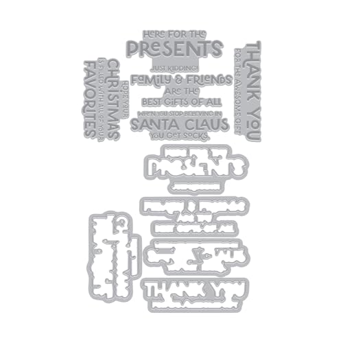 HD102 Hero Arts Here for The Presents Letterpress + Foil & Cut from The Best Gift Ever Collection