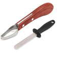 Hoof Knife and Sharpener for Horses, Farrier Tool Kit, Double-Edged Hoof Trimming Knife, High-Carbon Steel Blade