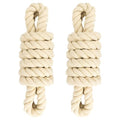 2 Pack 10ft Natural Twisted Cotton Rope | Strong Triple-Strand Rope for Sports, Crafts, Indoor Outdoor Use Tug of War Rope