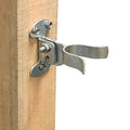 1-5/8" Flat Back Wall Mount Fork Gate Latch - Gate Latch Hardware with Screws or Lag Bolt for Gate Frames, Easily Mounts to Wooden Gate Post or Wall - size: 1-5/8 Inch