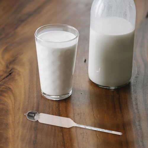 MAGICLULU Lactometer Hydrometer for Milk Density Measurement Portable Manual Dairy Lactate Meter Kitchen Supply Tool 6.69In