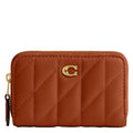 Coach Small Zip Around Card Case - color: Amber Brown, size: One Size