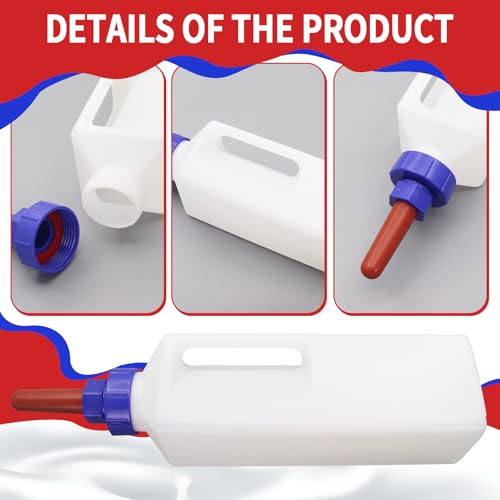 Calf Bottle 3.2 Quart Calf Milk Feeder Nursing Feeding Bottle with Hand Grip Handle Livestock Supplies