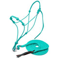 Four Knot Rope Halter and 12 Foot Lead Rope Training Set (Turquoise, Standard) - color: Turquoise, size: Standard