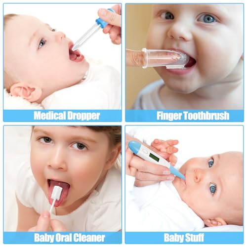 Baby Healthcare and Grooming Kit for Newborn Kids, 24PCS Upgraded Safety Baby Care Kit, Newborn Nursery Health Care Set, Baby Care Products - style: BLUE-24