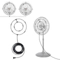 Fan Misting Kit for Outside Patio 35FT, Outdoor Fan Misters Cooling System. | Double-Loop Water Mist for Backyard, Porch, Umbrella,Deck,Canopy,Pergola,Pool. Yard BBQ Accessories, Party Supplies - size: 33FT
