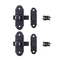 Renovators Supply Manufacturing Slide Bolt Latch 2.2 in. Black Wrought Iron Ball Tip Style Slide Bolt with Mounting Hardware Pack of 2 - size: Pack of 2