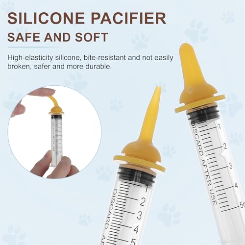 Kitten Bottle Feeding Kit, Pet Nursing Kit, Yellow, 1 Set | Easy-to-Use Kitten Feeding Set, Complete Care Solution for Feeding, Kitten Bottle Feeding Set with Nursing Nipples - color: Yellow