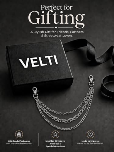 Layered Wallet Chain, Pants Chain for Men and Women | Layered wallet and pants chains for men and women to style jeans with punk, Y2K, biker, and streetwear looks. - color: Industrial Silver - Heavy Triple