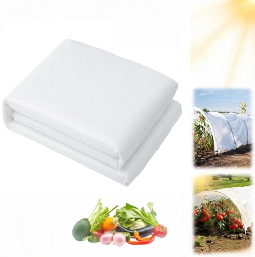 10 x 16.4Ft Plant Sun Protection Cloth, Garden Plant Shade Cloth, Non-Woven White Light Refraction Sunshade Cloth Cover for Protecting Plants Vegetable Rows from Direct Sunlight - size: 10 x 16.4Ft