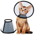 Vivifying Cat Cone Collar– 3 Sizes Lightweight Soft Edge Recovery Cone for Cats, Adjustable Plastic Elizabethan Anti-Lick E-Collar for Post-Surgery Protection (Small) - size: S