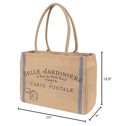 KAF Home Jute Market Tote Bag with Handles (Bell Jardinere) - color: Bell Jardinere