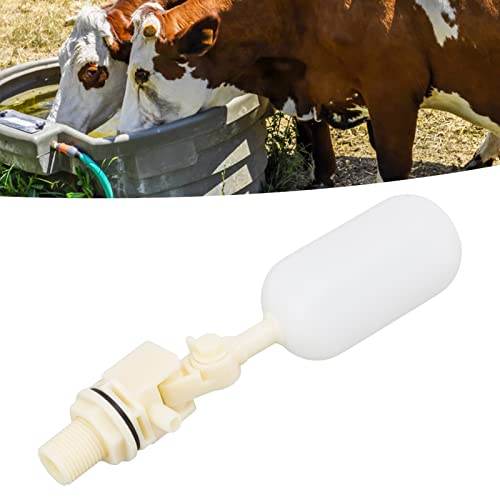 G1/2 Male Thread Pvc Water Float Valve,Automatic Pet Water Dispenser Shut off Float Valve for Water Tank Horse Cattle Goat Sheep Pig Dog Water Trough