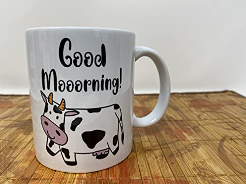 Cow Mug Cute Coffee Mugs Funny Good Mooorning Ceramic Udderly Cows Cup Cow Lover Coffee Mug | 11 oz
