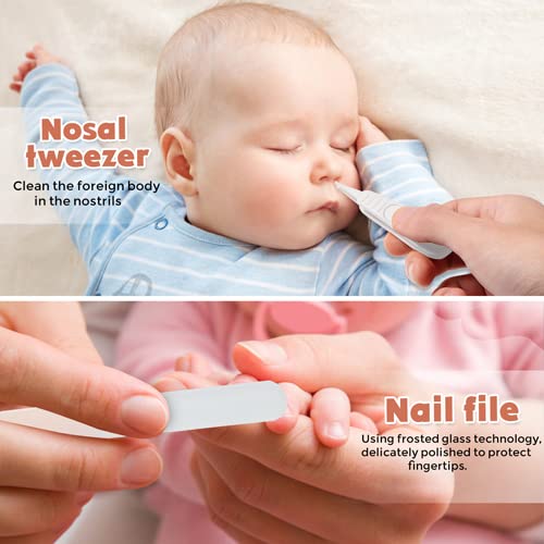 Baby Nail Clippers Set, Baby Nail Kit with Cute Case, Infant Manicure and Pedicure Health Grooming Care Can for Newborn, Kids and New Parents As Shower Gifts (Polar Bear) - color: White